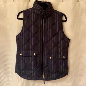 J Crew Navy Quilted Vest